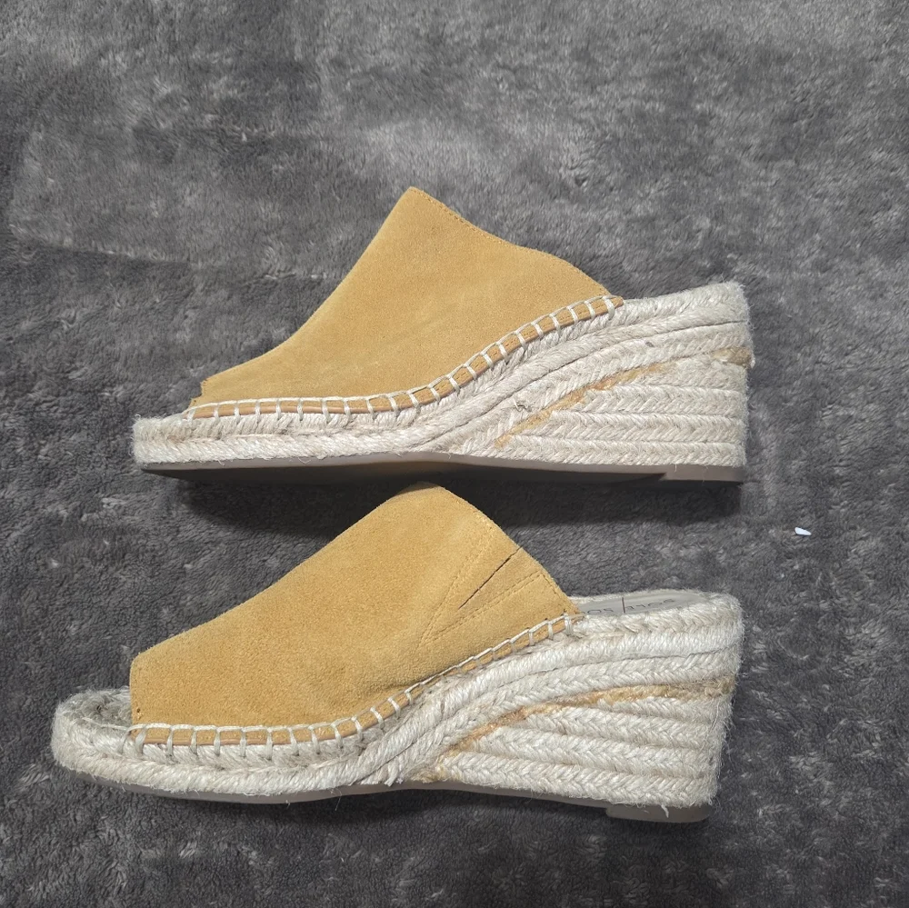 Sole Society Caleena Wedge Espadrille Camel Size 7.5 Boho Resortwear Summer